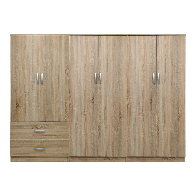 Dulap Athos I cu 6 usi, 240x42x180 cm - Stejar