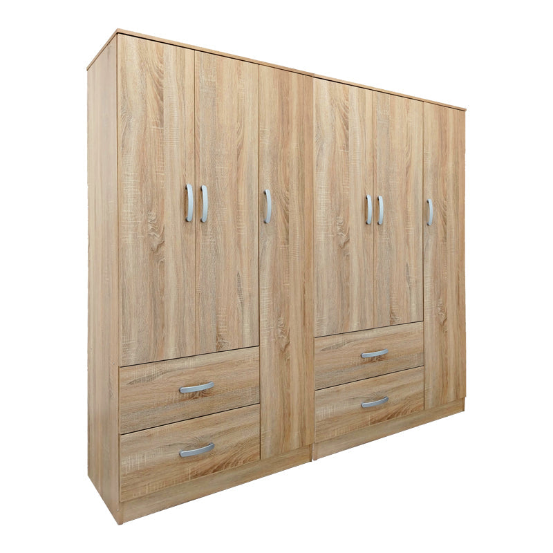 Dulap Athos cu 6 usi, 180x42x180 cm - Stejar