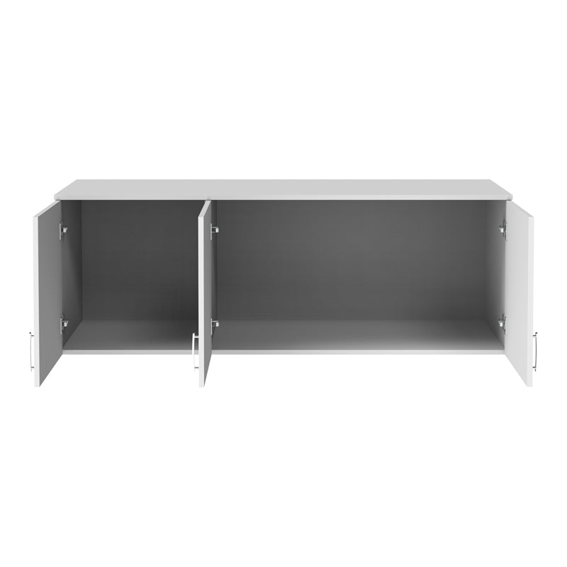 Dulap cu trei uși Royal, Loft, lemn, Alb - Stejar, 150x58x53 cm - Alb