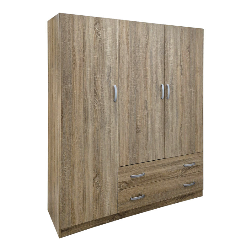 Dulap de haine Alvia cu 3 uși și 2 sertare, Diverse culori, 150x51x180cm - Dulap de haine Three-leaf wardrobe cu 2 drawers Alvia, Diverse culori, 150x51x180cm - 383-000162