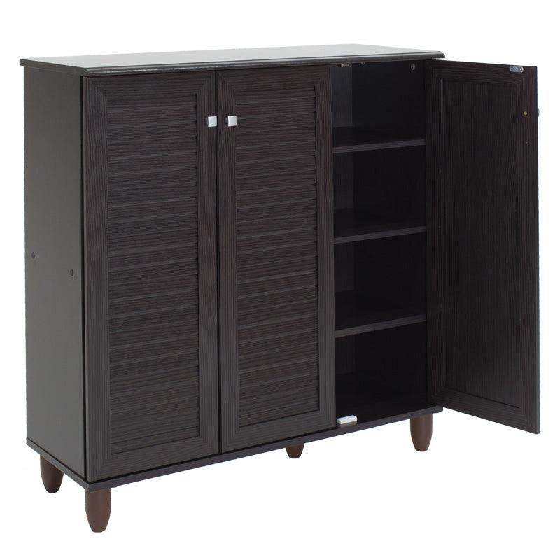 Dulap de pantofi SANTΟ, 16-20 perechi, Diverse culori, 89x34x91 cm - Negru