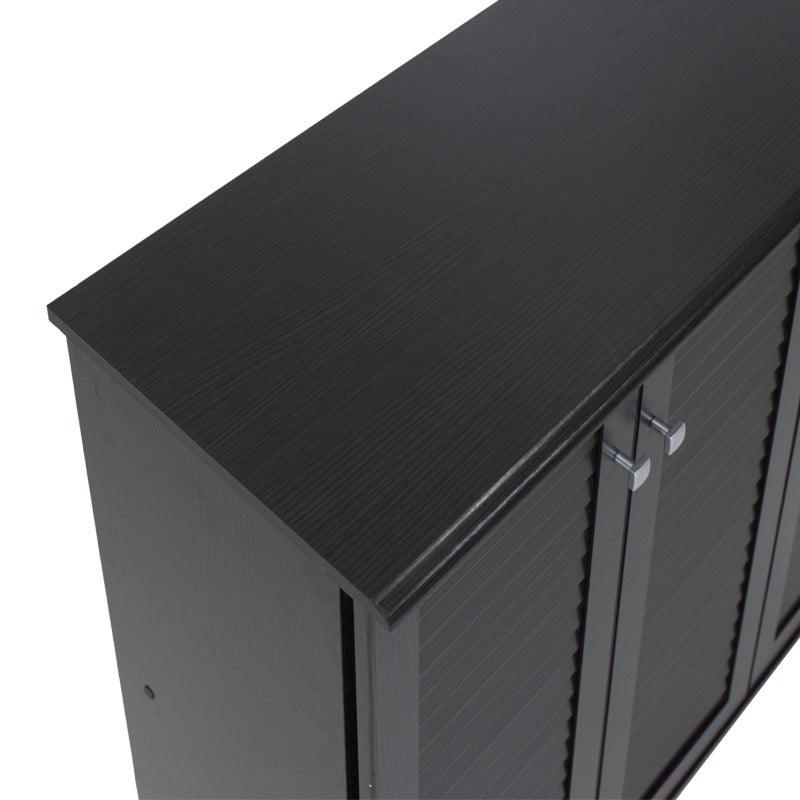Dulap de pantofi SANTΟ, 16-20 perechi, Diverse culori, 89x34x91 cm - Negru