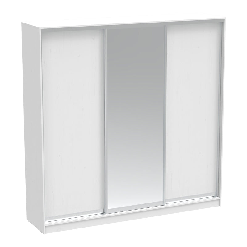 Dulap dormitor cu 2 usi glisante cu oglinda Aparador, Alb - Stejar, 240x60x240 cm - Dulap dormitor cu 2 usi glisante cu oglinda Aparador, Alb - Stejar, 240x60x240 cm - 361-000055