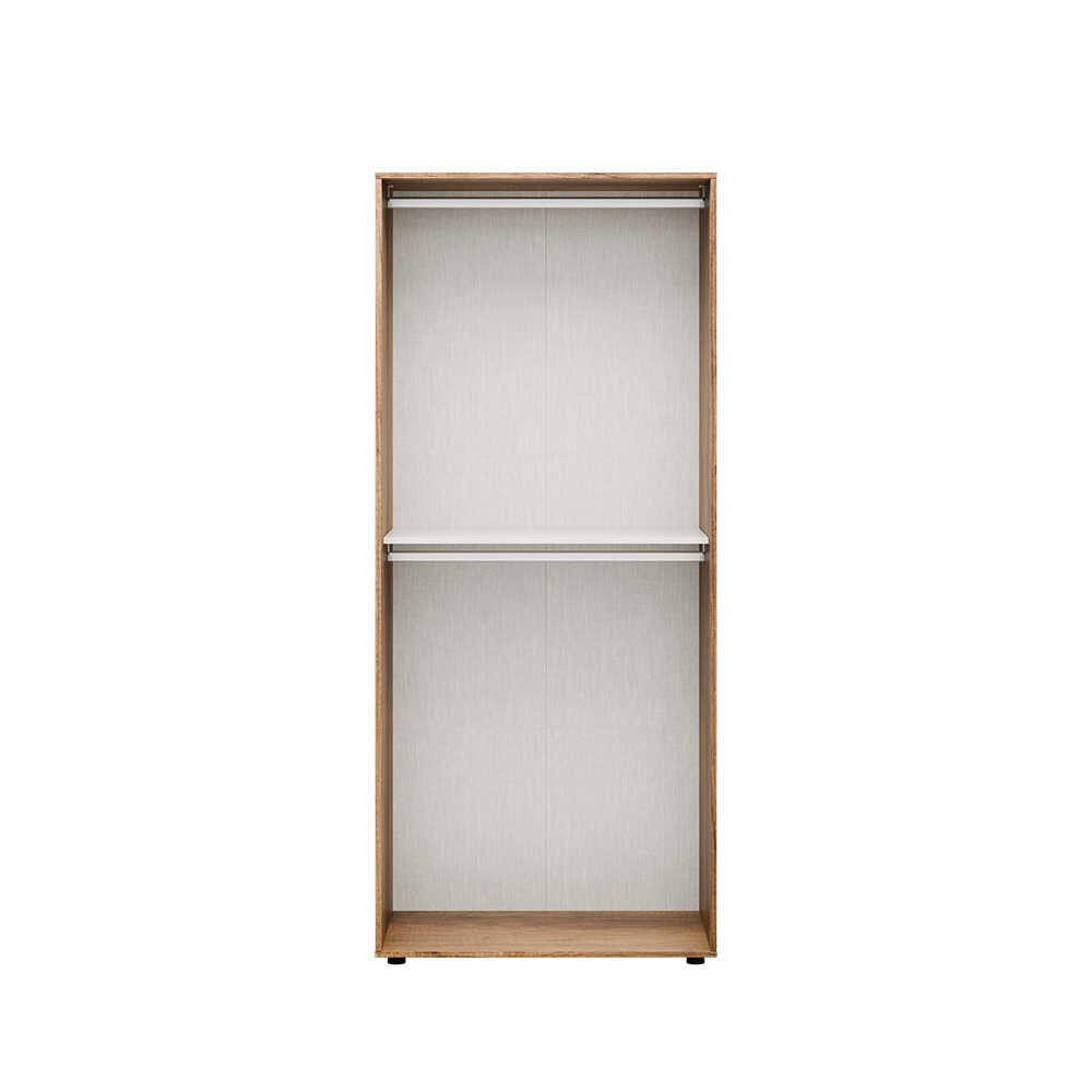 Dulap Haine GRD-1722-DD-2 Home Collection® Oryana cu 2 usi si umeras, Alb - Nuc, 90x210x62 cm - Nuc | SKU: GRD-1722-DD-2, GRD-1722-OO-2