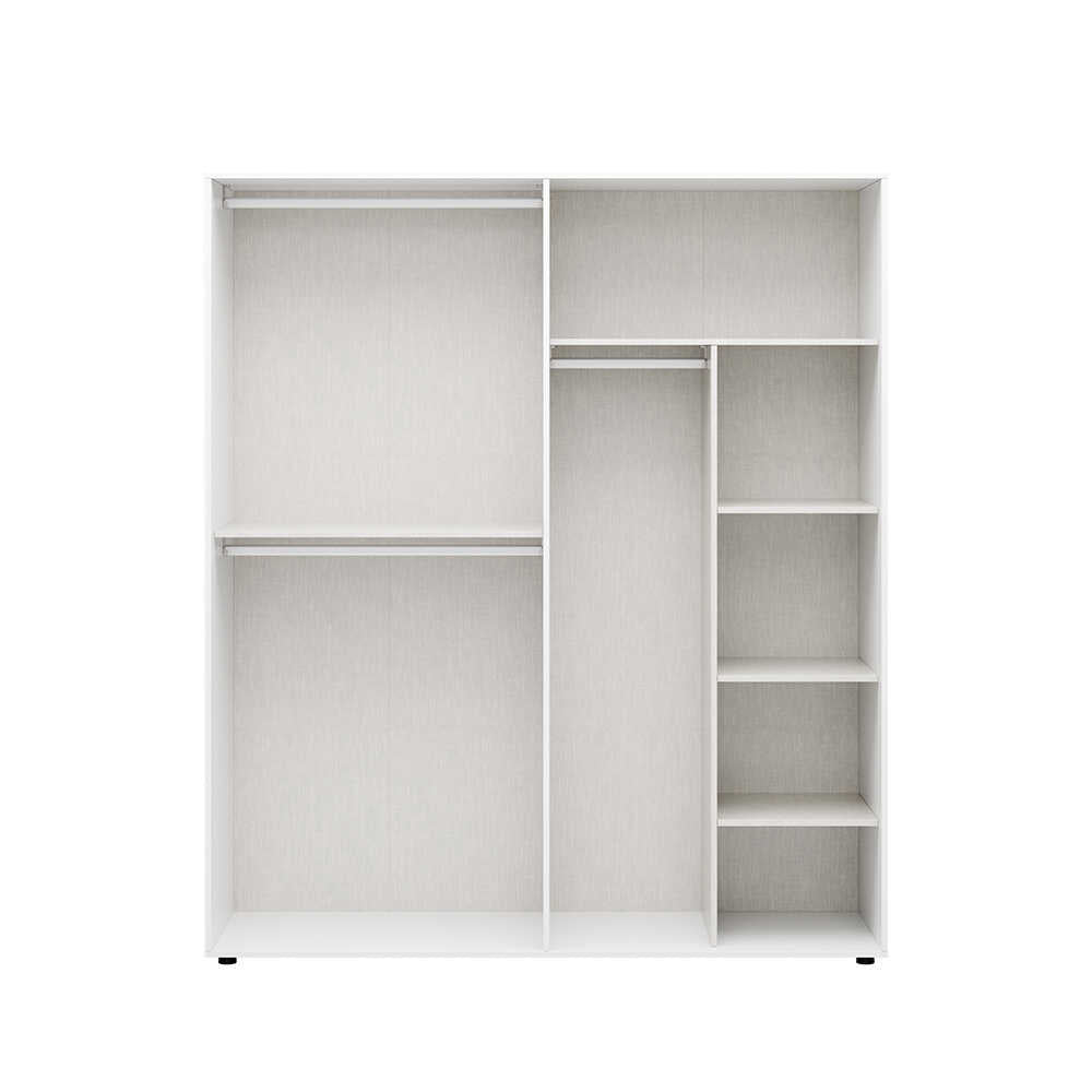 Dulap Haine GRD-1740-DD-3 Home Collection® Oryana cu 4 usi cu rafturi si umerasi, 180x210x62 cm - Alb | SKU: GRD-1740-DD-3, GRD-1740-OO-3, GRD-1740-FF-3