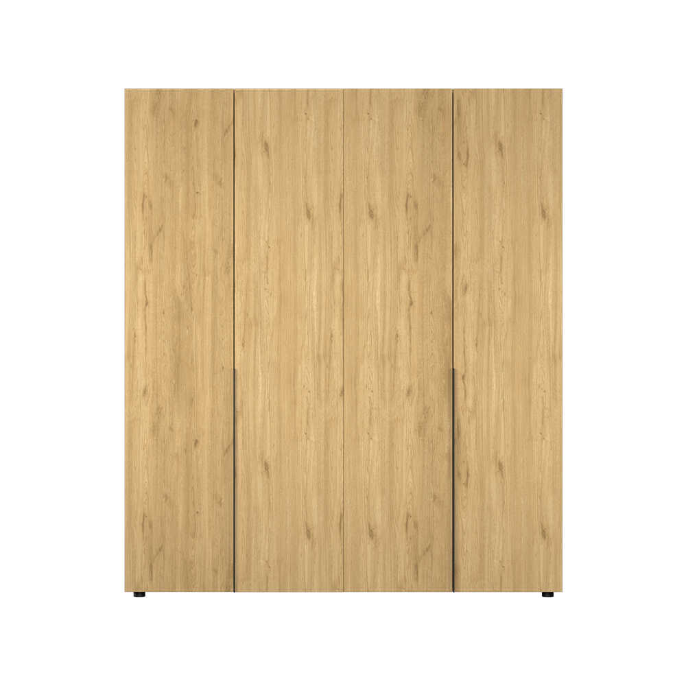 Dulap Haine GRD-1740-DD-3 Home Collection® Oryana cu 4 usi cu rafturi si umerasi, 180x210x62 cm - Stejar | SKU: GRD-1740-FF-3