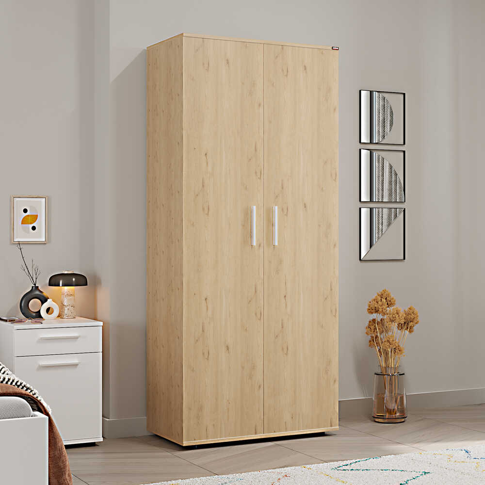 Dulap Haine GRD-320-BB-1 Home Collection® Trendline cu 2 usi si umeras, Alb - Stejar, 80x187x47 cm - Dulap Haine GRD-320-BB-1 Home Collection® Trendline cu 2 usi si umeras, Alb - Stejar, 80x187x47 cm | SKU: GRD-320-FF-1