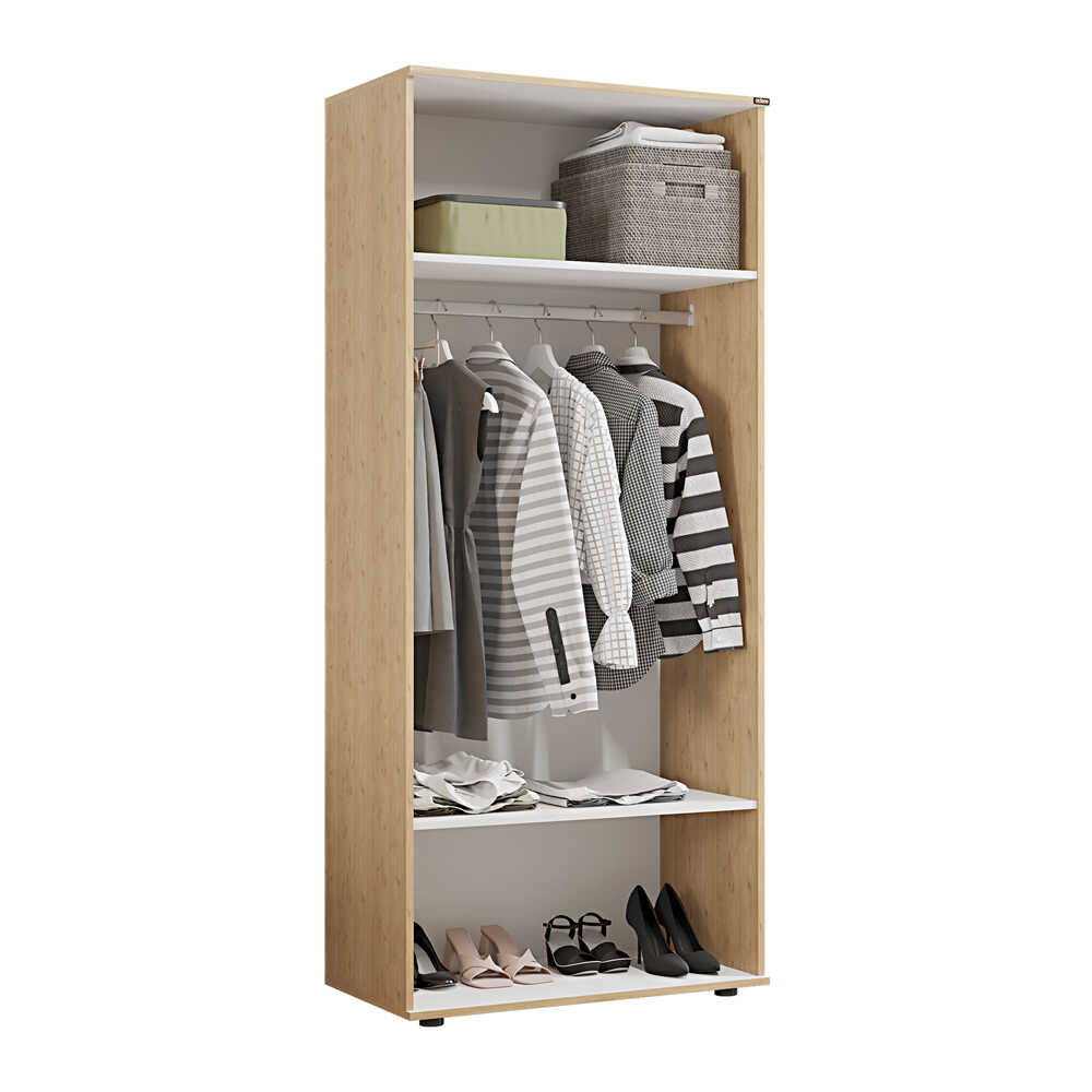 Dulap Haine GRD-320-BB-1 Home Collection® Trendline cu 2 usi si umeras, Alb - Stejar, 80x187x47 cm - Dulap Haine GRD-320-BB-1 Home Collection® Trendline cu 2 usi si umeras, Alb - Stejar, 80x187x47 cm | SKU: GRD-320-FF-1