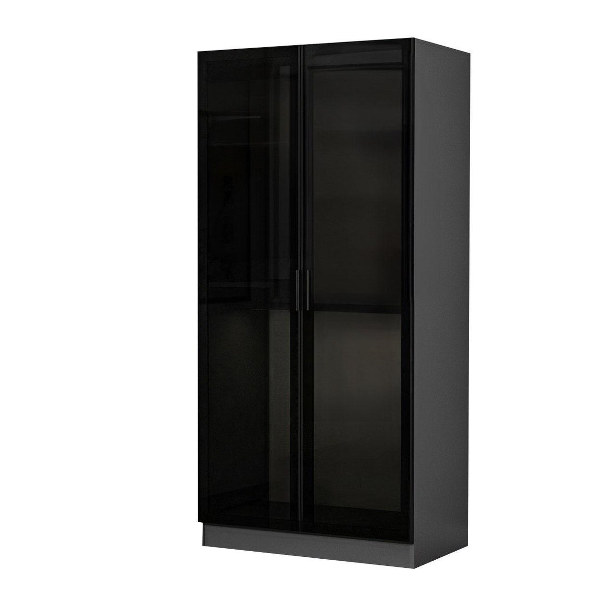 Dulap Haine Kale Glass - 210, Negru, 90x210x52 cm