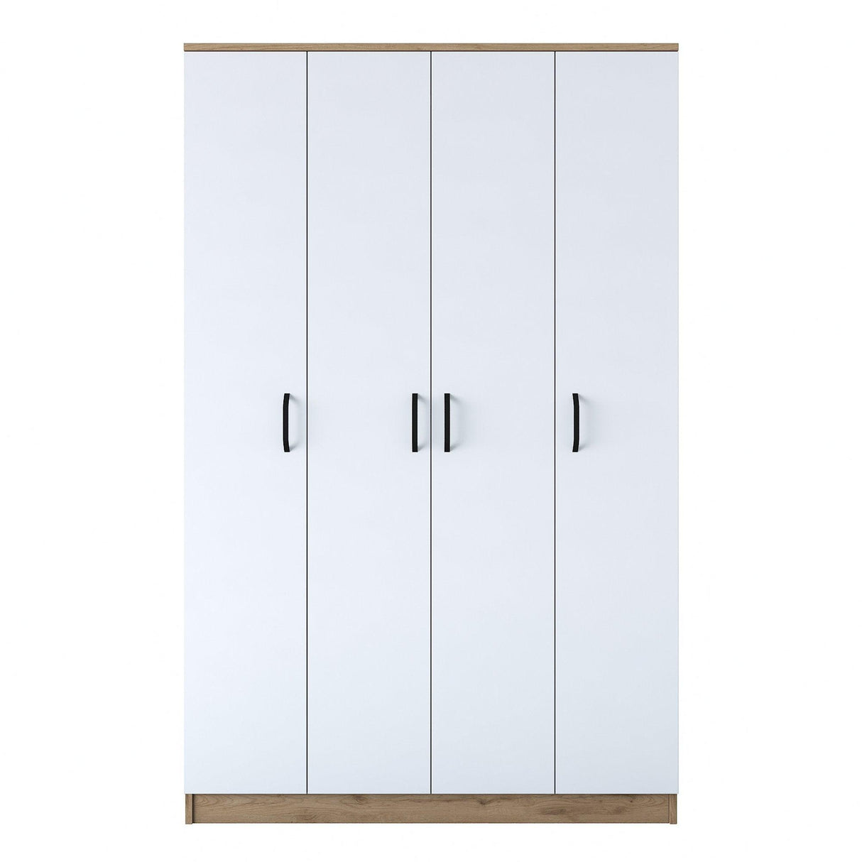 Dulap Haine Totem 4 usi cu 2 bare de umeras, Nuc, 120x191x47 cm
