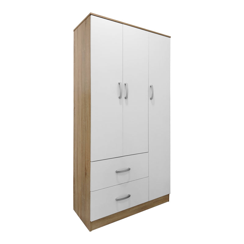Dulap Athos cu 5 usi si loft, 170x42x240 cm - Sonoma-Alb