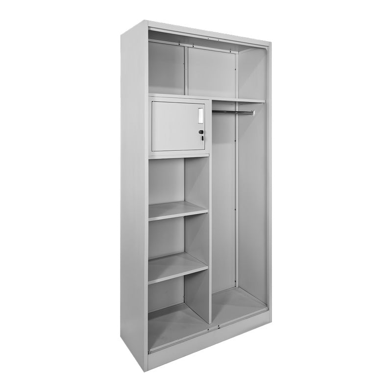 Dulap multifunctional Zogi, Metal, 90x45x180 cm - Gri