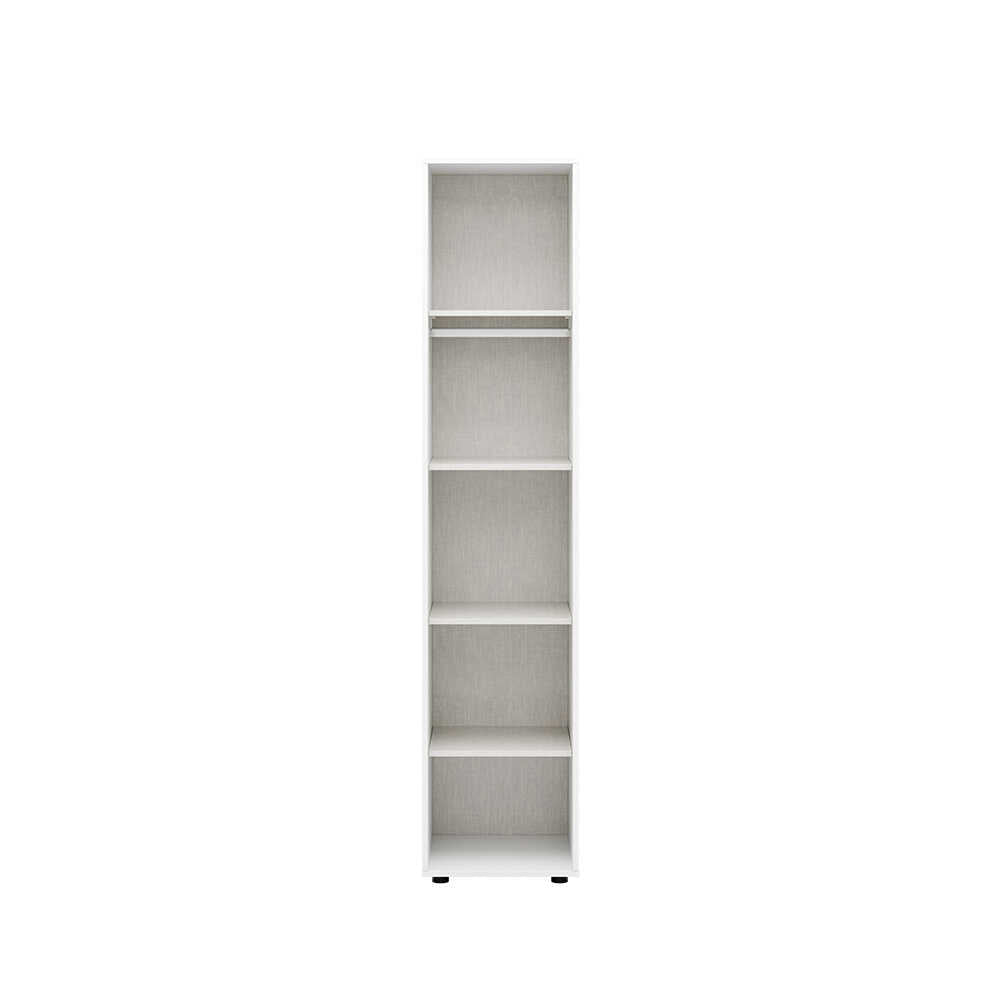 Dulap Multifunctional GRD-1710-DD-1 Home Collection® Oryana, 5 rafturi si umeras, usa reversibila, Alb - Nuc, 45x210x62 cm - Alb | SKU: GRD-1710-DD-1, GRD-1710-OO-1