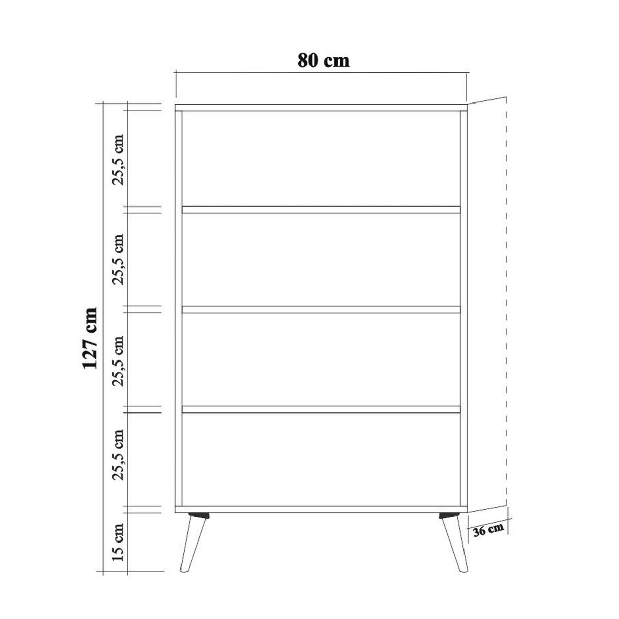 Dulap Multifunctional Multibox cu 2 usi, Stejar / Multicolor, 80x36x127 cm