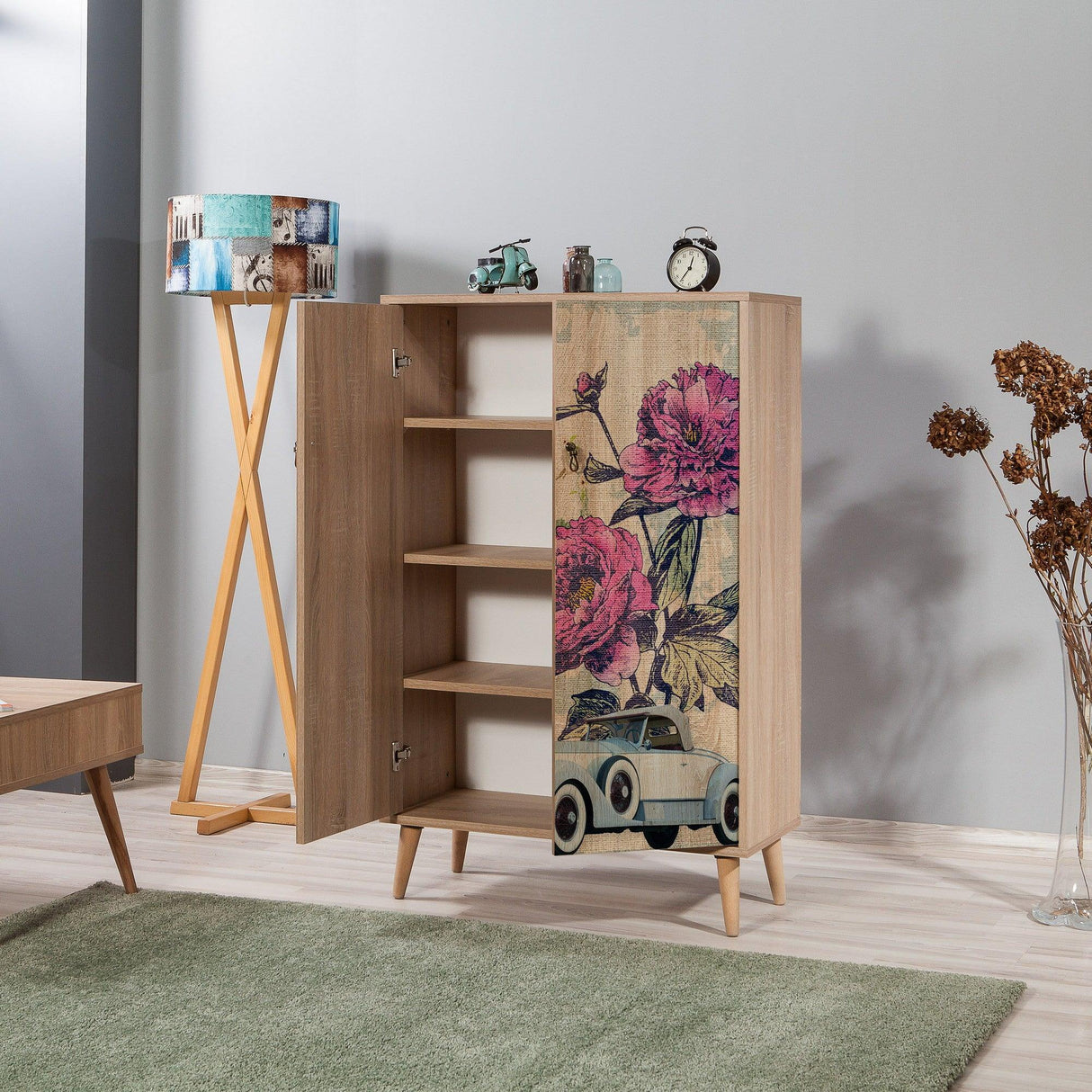 Dulap Multifunctional Multibox 14, Stejar Sonoma, 127x36x80 cm