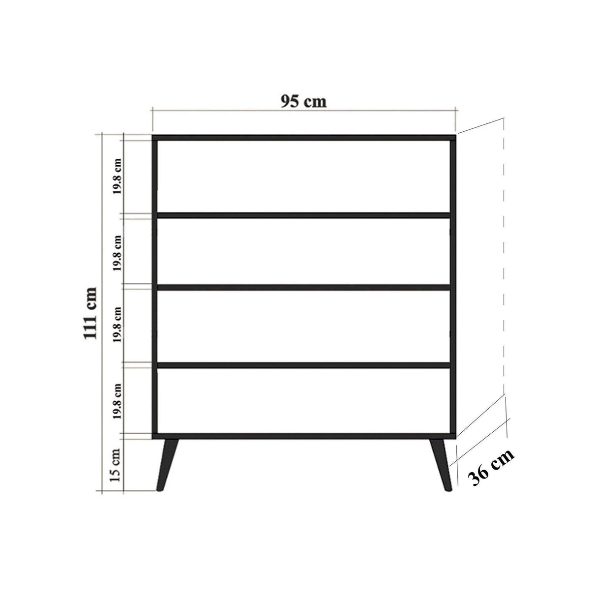 Dulap Multifunctional Multilüx, Stejar Sonoma, 111x36x95 cm
