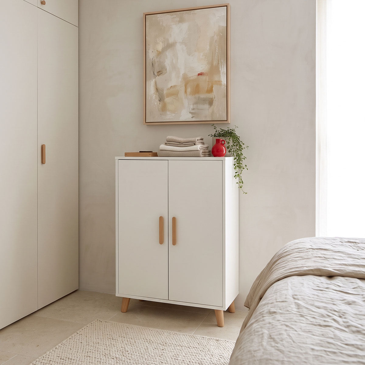 Dulap multifuncțional Tamera, Alb, 60x30x120 cm
