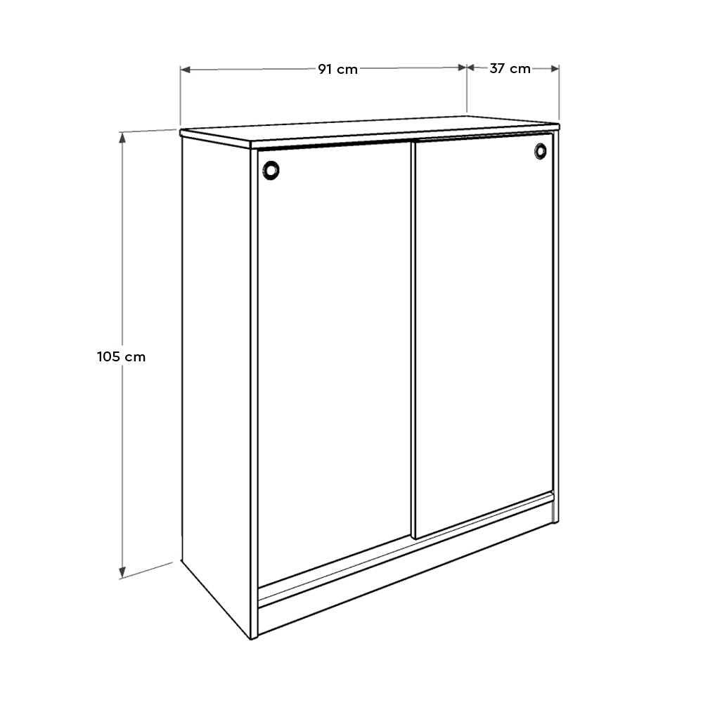 Dulap Pantofi ADR-322-BB-1 Home Collection® Diamond, 2 usi glisante, 5 rafturi, Alb - Natur, 91x105x37 cm - Natur | SKU: ADR-322-SS-1