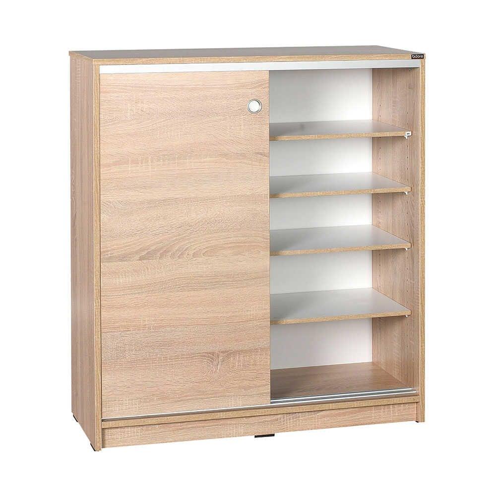 Dulap Pantofi ADR-322-BB-1 Home Collection® Diamond, 2 usi glisante, 5 rafturi, Alb - Natur, 91x105x37 cm - Natur | SKU: ADR-322-SS-1