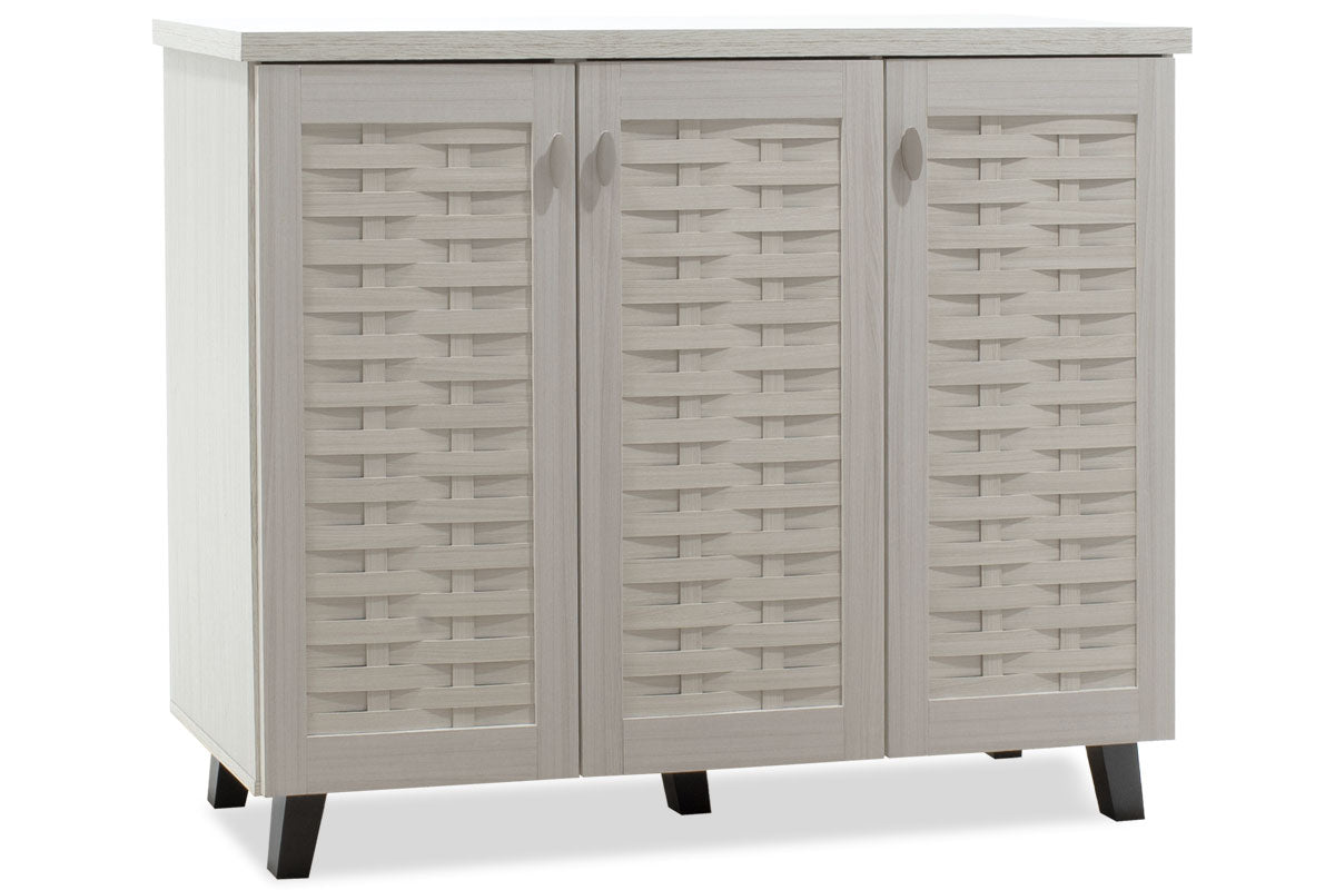 Dulap pantofi Mantam 16 perechi, 115x40x92 cm - Gri