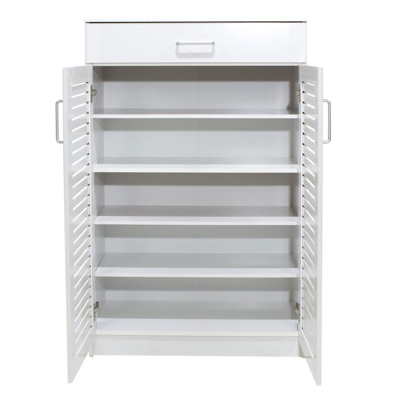 Dulap pantofi MDF Sante, 20 perechi, 80 x 37 x 123 cm - Alb