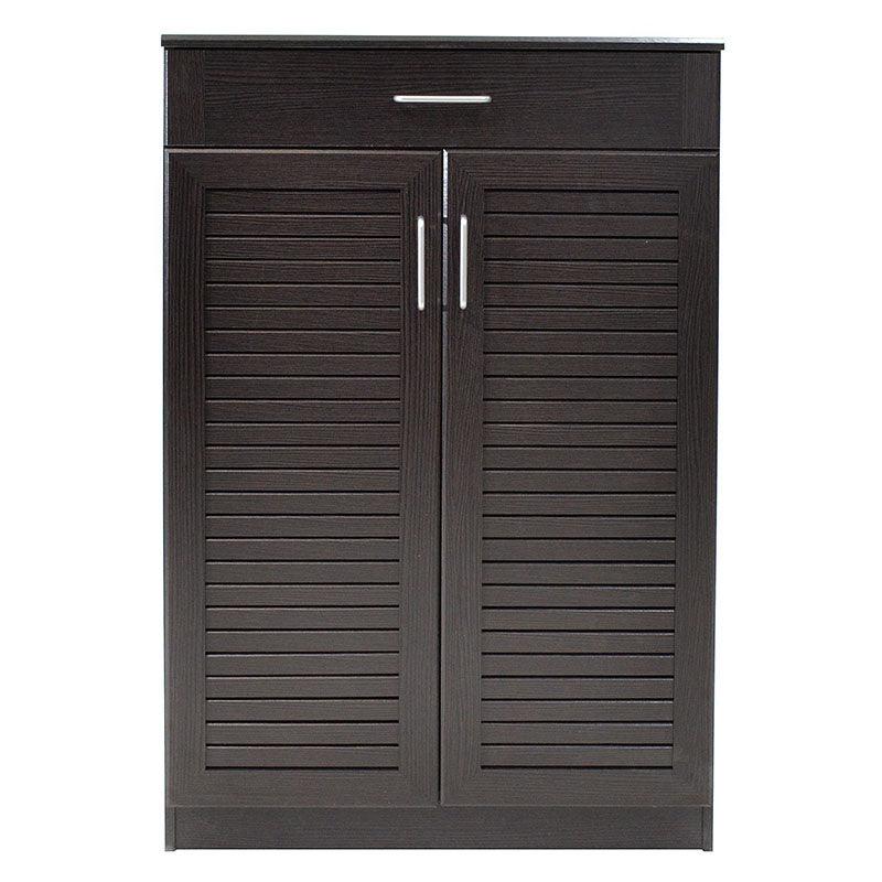 Dulap pantofi MDF Sante, 20 perechi, 80 x 37 x 123 cm - Negru