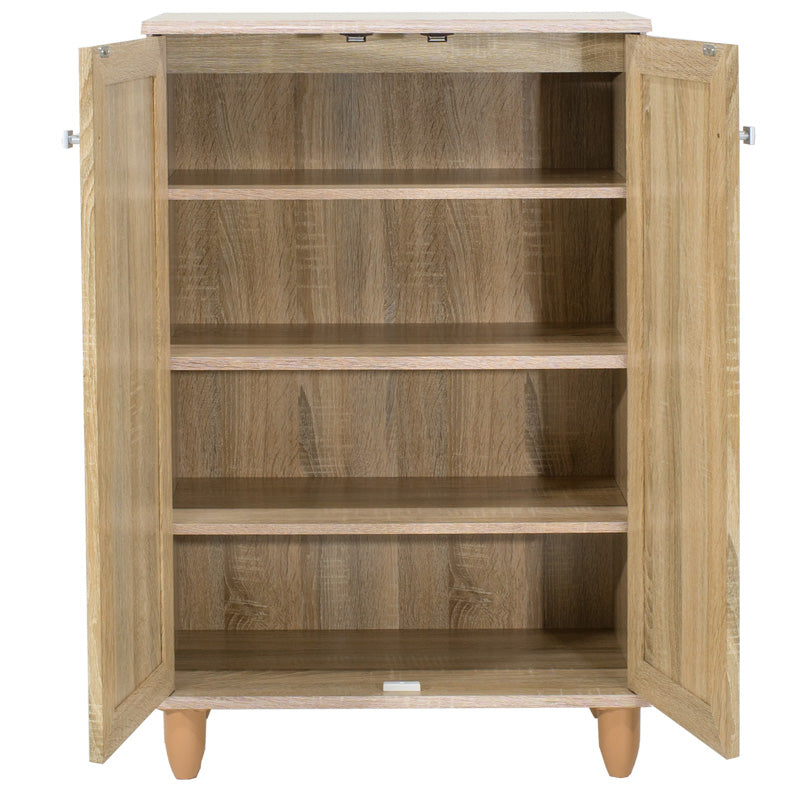 Dulap pantofi Santi, 10 - 12 perechi, Nuc - Stejar, 60x35x92 cm - Stejar