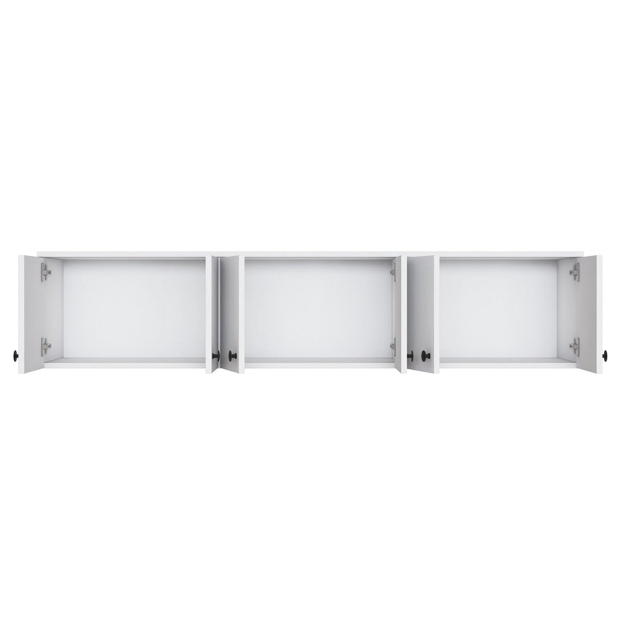 Dulap suspendat 6 usi Svensson, Alb - Nuc Alb, 180x44x38 cm - Alb