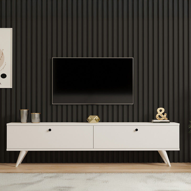 Dulap TV, alb elegant, 160x25x40 cm