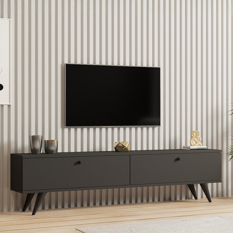 Dulap TV cu extra spatiu de depozitare, Alb, L160x A25x H40cm, 160x25x45 cm