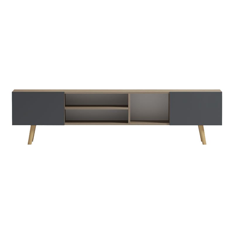 Dulap TV cu rafturi Osclo, Modern, Lemn, Sonoma-Antracit, 160x30x54 cm