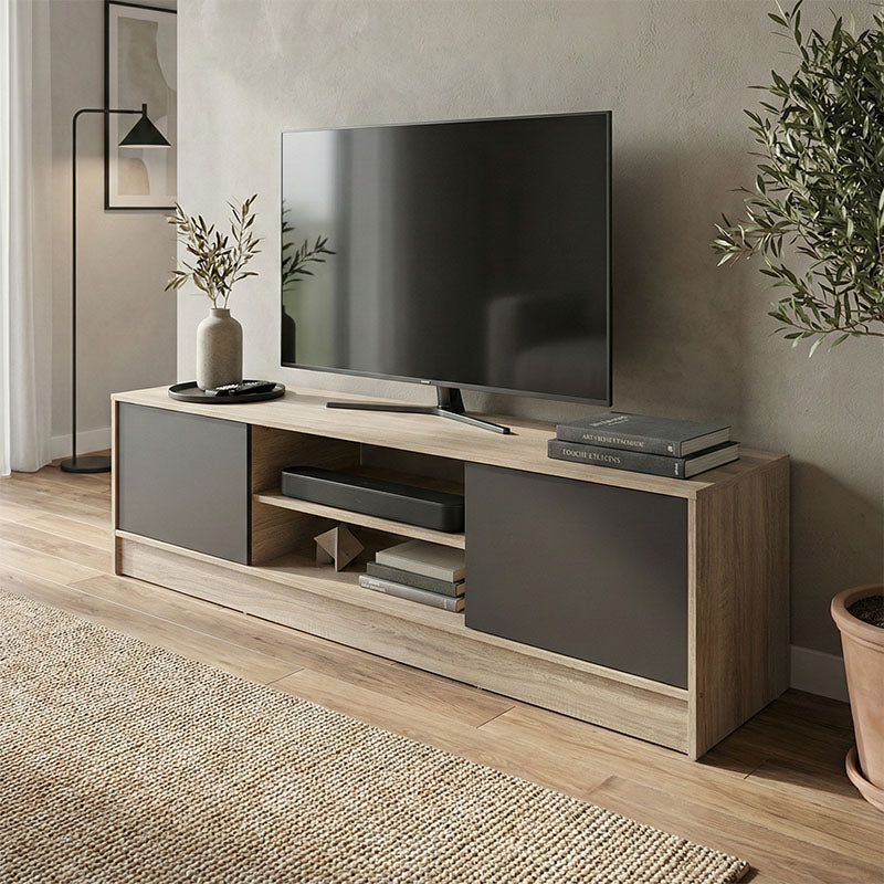 Comoda TV Sasa, Pal melaminat, 150x35x42 cm - Comoda TV Sasa, Pal melaminat, 150x35x42 cm - 383-000119