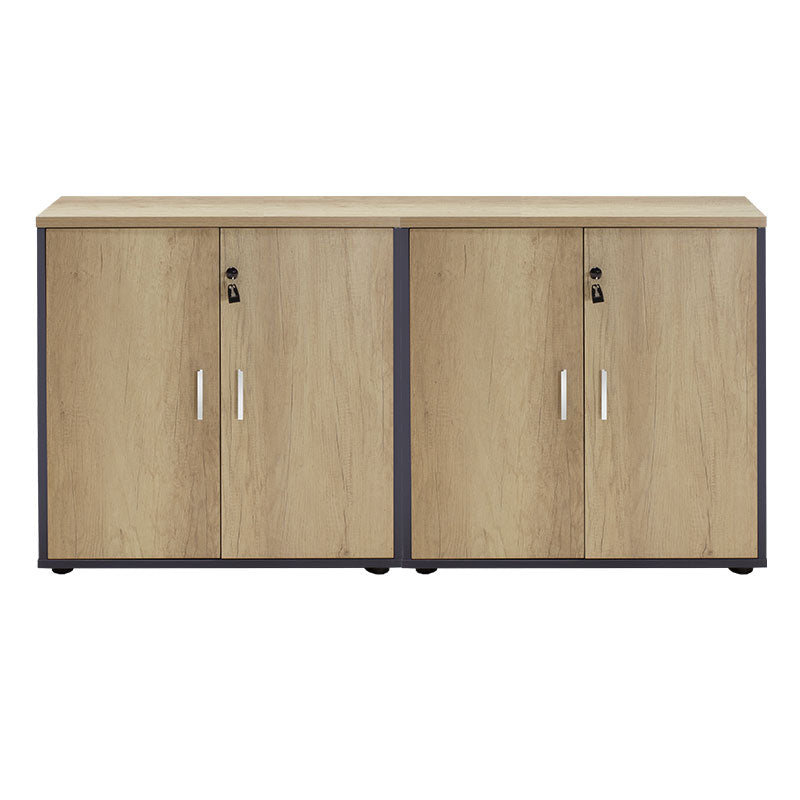 Dulapuri Lotus cu 4 usi stejar-Gri, inchis, 160x40x80 cm