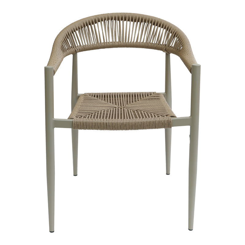 Fagen fotoliu stivuitor Auriu aluminiu-rattan pe Natural, 56x60x78 cm