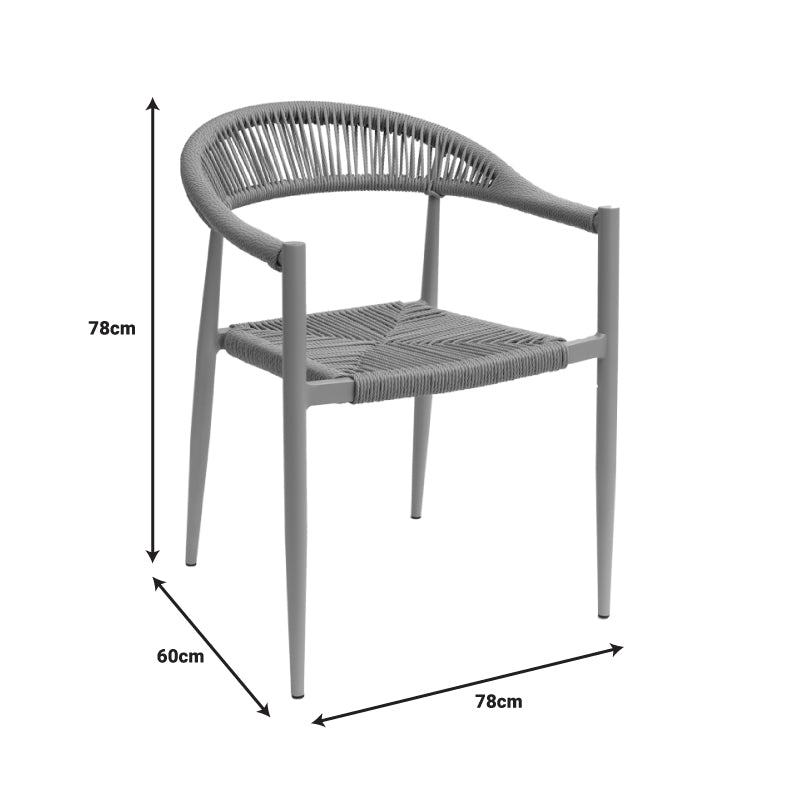 Fagen fotoliu stivuitor Auriu aluminiu-rattan pe Natural, 56x60x78 cm