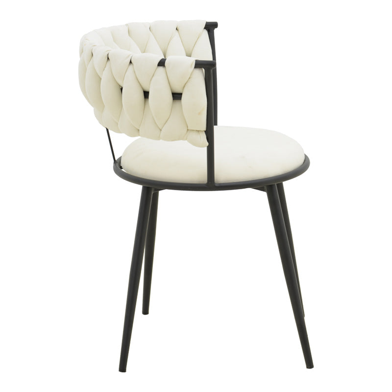 Fotoliu Alkia I textil, picior negru din metal, Bej, 57x59x72 cm