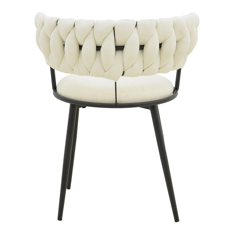 Fotoliu Alkia I textil, picior negru din metal, Bej, 57x59x72 cm