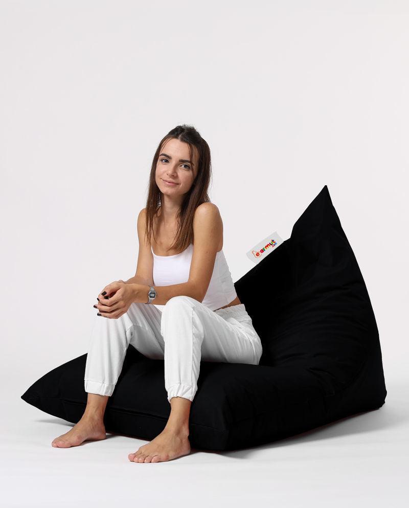 Fotoliu Bean Bag XL, Garden Bean Bag Borini, 145x90x35 cm - Negru
