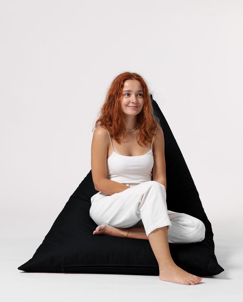 Fotoliu Bean Bag XL, Garden Bean Bag Borini, 145x90x35 cm - Negru