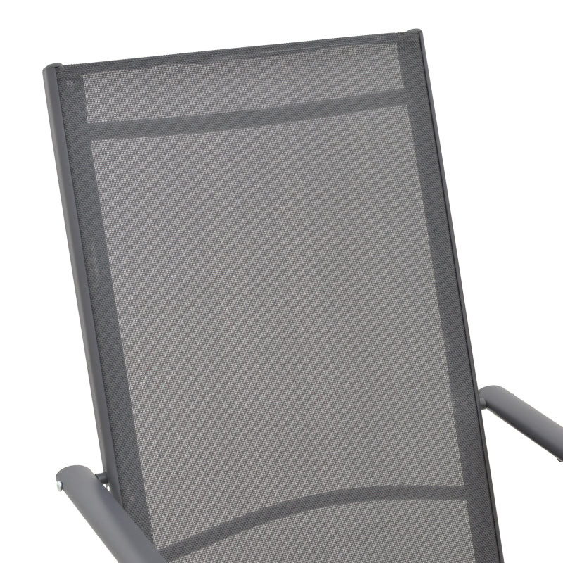 Fotoliu Candor metal antracit si textil, Gri, 65x56x106 cm
