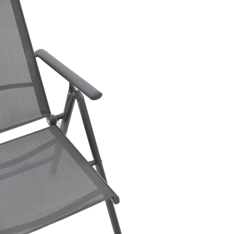 Fotoliu Candor metal antracit si textil, Gri, 65x56x106 cm