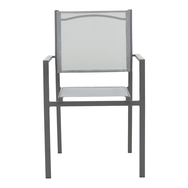 Fotoliu exterior Confidence, metal si textilene, 54x54x86 cm - Antracit