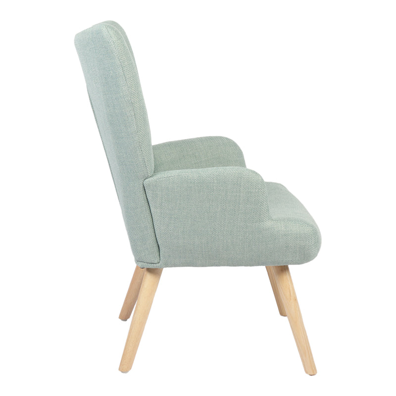 Fotoliu Gerlina, Picioare lemn natural, Diverse culori, 71x64x94 cm - Verde