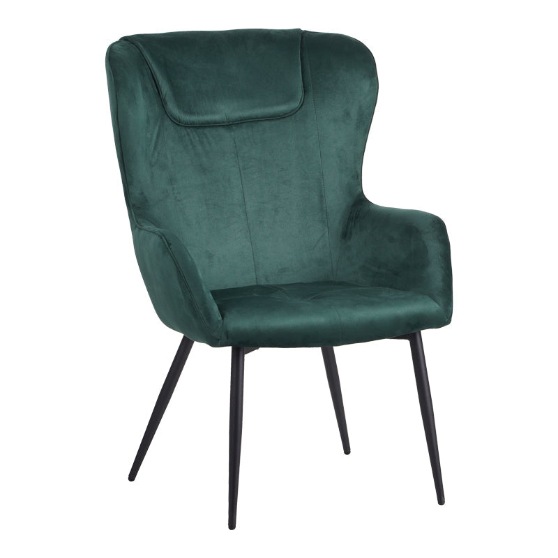 Fotoliu cu taburet Rueda, Verde inchis, 71x66x99 cm