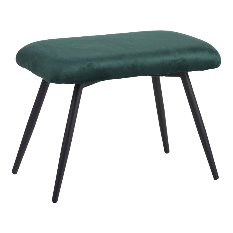 Fotoliu cu taburet Rueda, Verde inchis, 71x66x99 cm