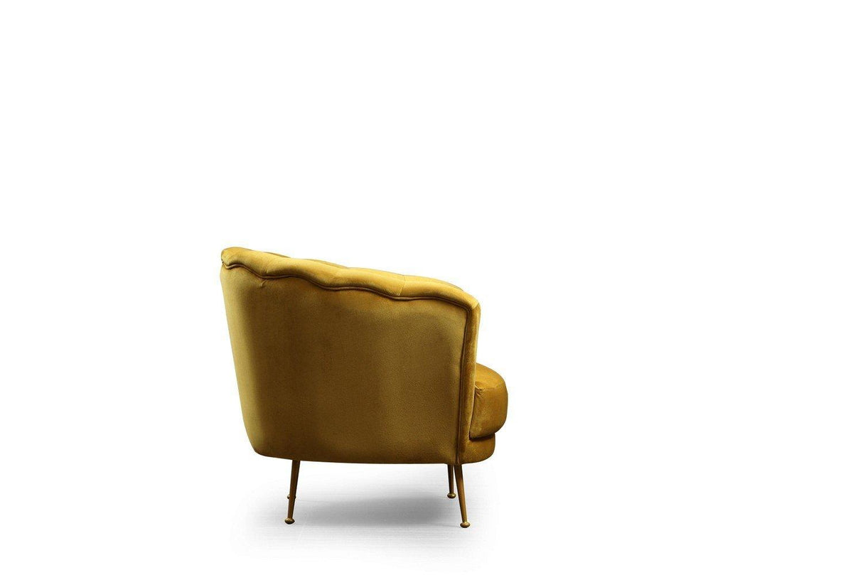 Fotoliu Daisy, Galben muştar, 97x93x84 cm