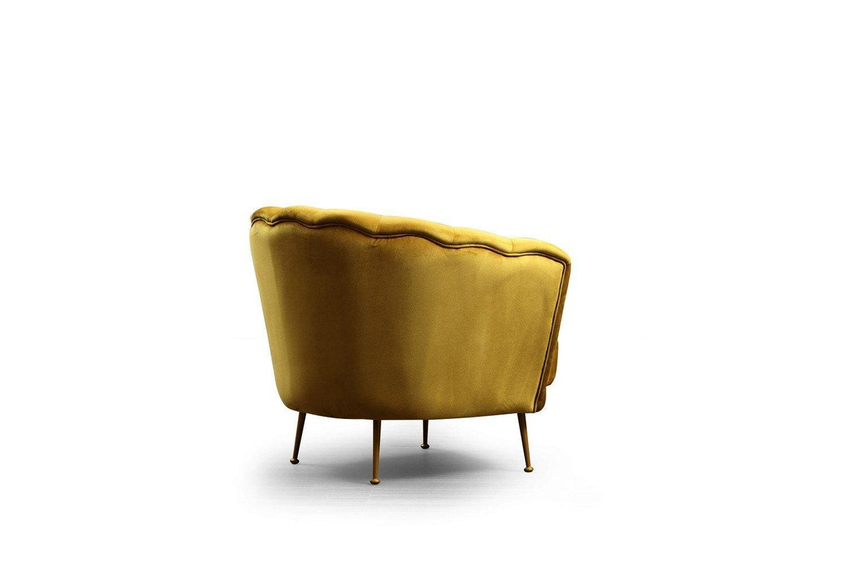 Fotoliu Daisy, Galben muştar, 97x93x84 cm