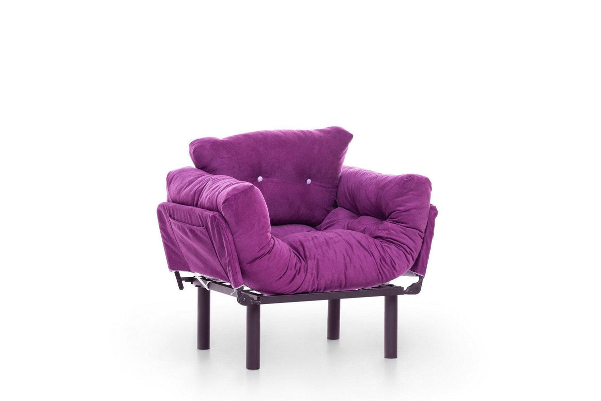 Fotoliu Extensibil Mocca, Violet, 95x70x85 cm