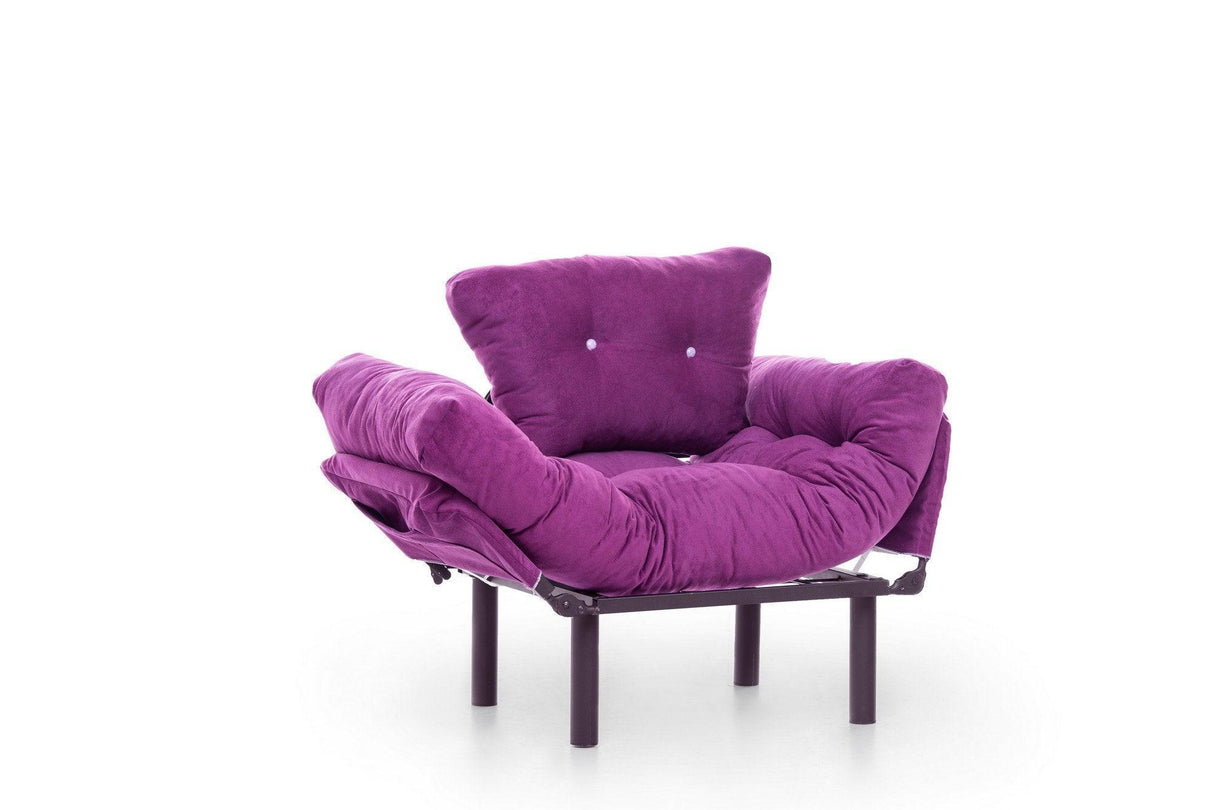 Fotoliu Extensibil Mocca, Violet, 95x70x85 cm