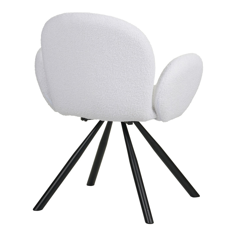 Fotoliu Garzele din teddy, Alb - Gri, 68x66x82 cm - Alb